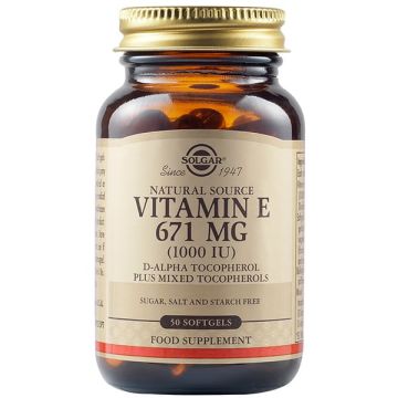 Solgar Vitamin E 671mg 1000 IU 50 softgels