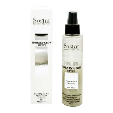 Sostar Spray Ματ Ενυδάτωση & Σταθεροποίηση Μακιγιάζ Ασημένιο 125ml