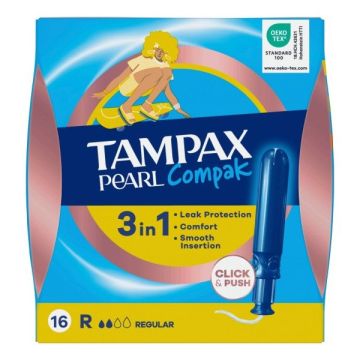 TAMPAX COMPAK PEARL REGULAR 16ΤΜΧ.