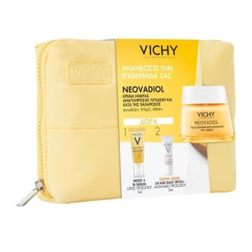Vichy Set με Neovadiol Replenishing Anti-Sagginess Day Cream Κρέμα Ημέρας για Αναπλήρωση Λιπιδίων κατά της Χαλάρωσης 50ml + Δώρο Neovadiol Meno 5 BI-Serum Ορός Προσώπου 5ml + Capital Soleil UV-Age Daily SPF50+ Αντηλιακό Προσώπου 3ml + Νεσεσέρ